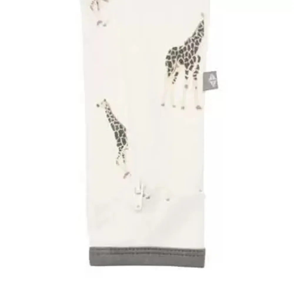 Kyte Baby White Giraffe Zippered Romper Size 12-18 M